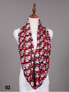 KITTEN AND PUPPY LOOP PRINT SCARF